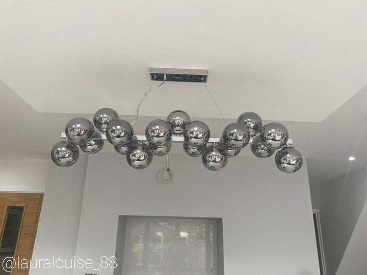 Melbourne Pendant Bar Silver - 2 OPTIONS