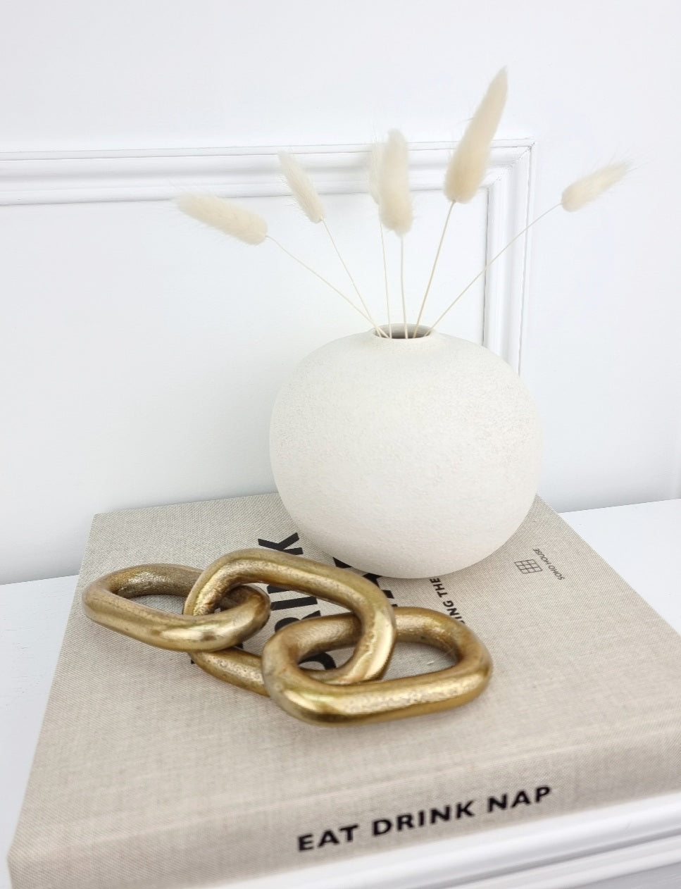 Gold Chain Link Sculpture