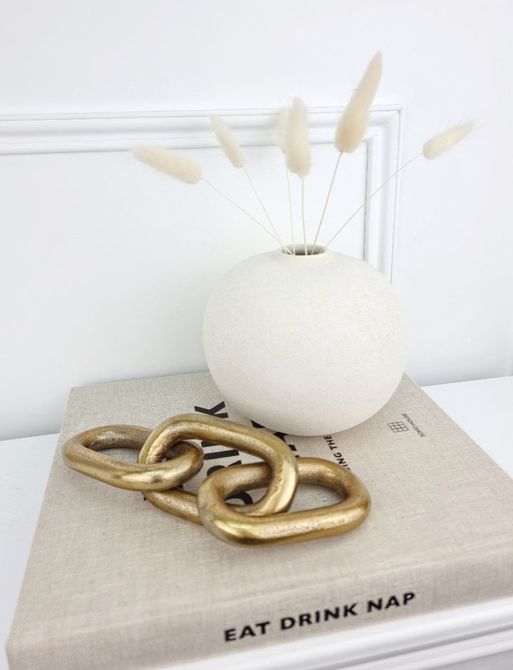 Gold Chain Link Sculpture