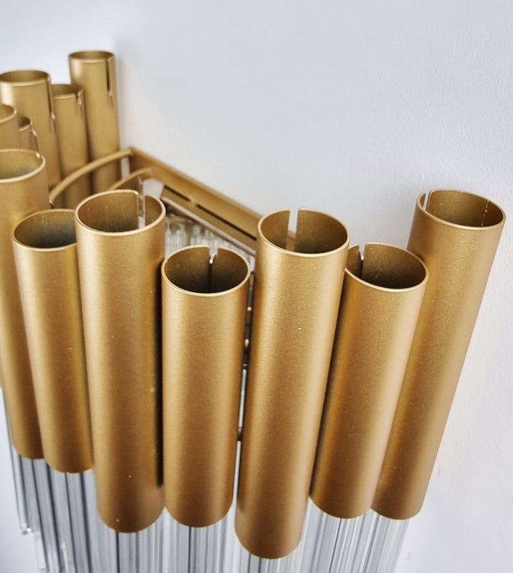 Murcia Wall Light – Gold & Ribbed Glass