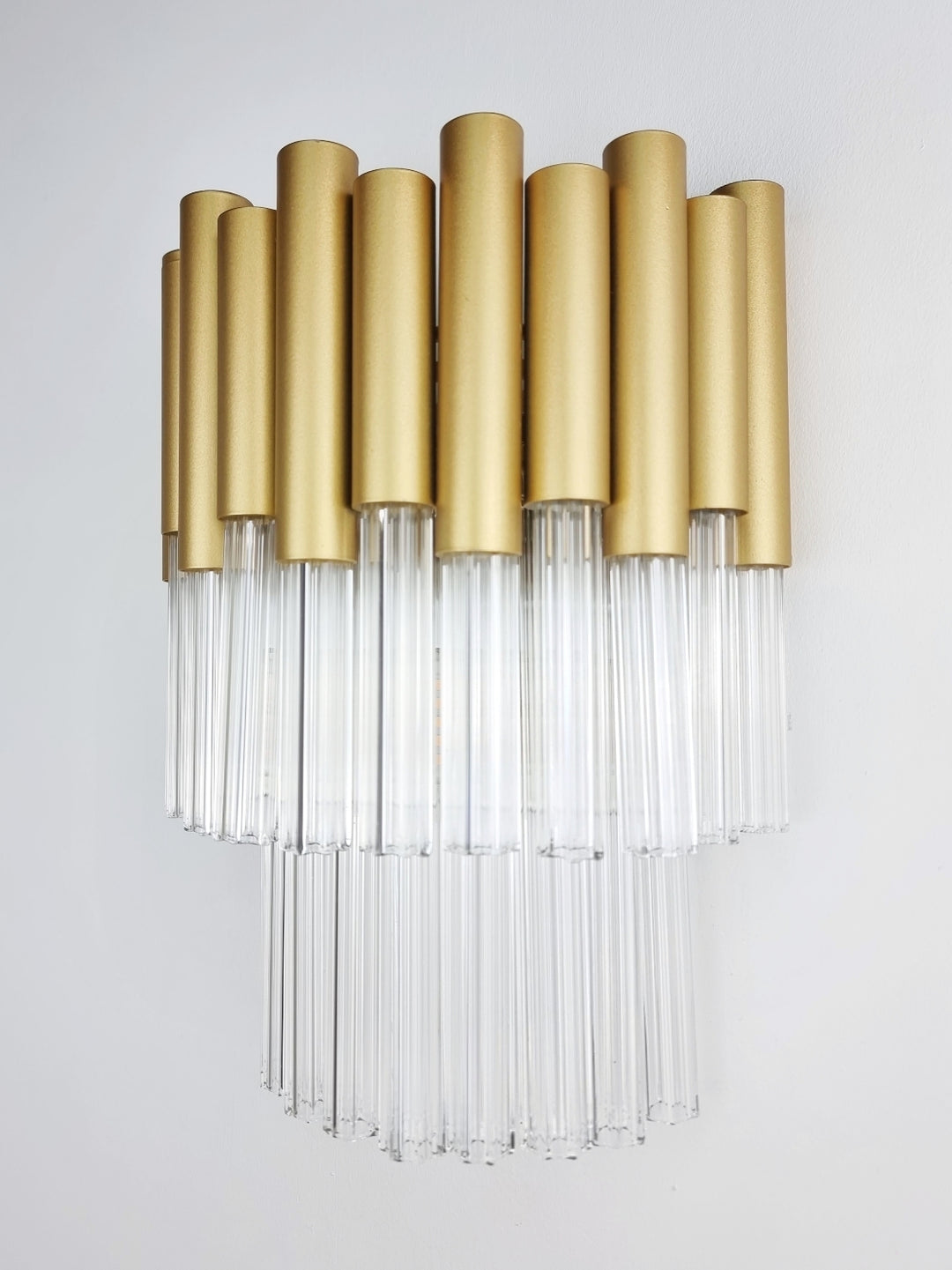 Murcia Wall Light – Gold & Ribbed Glass