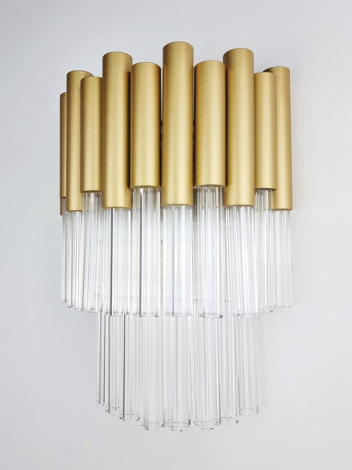Murcia Wall Light – Gold & Ribbed Glass