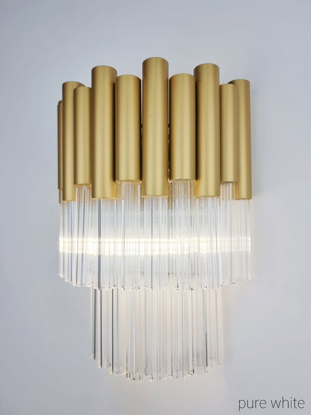 Murcia Wall Light – Gold & Ribbed Glass