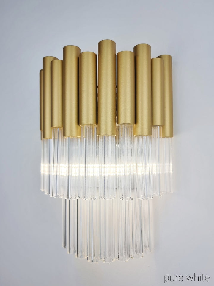 Murcia Wall Light – Gold & Ribbed Glass