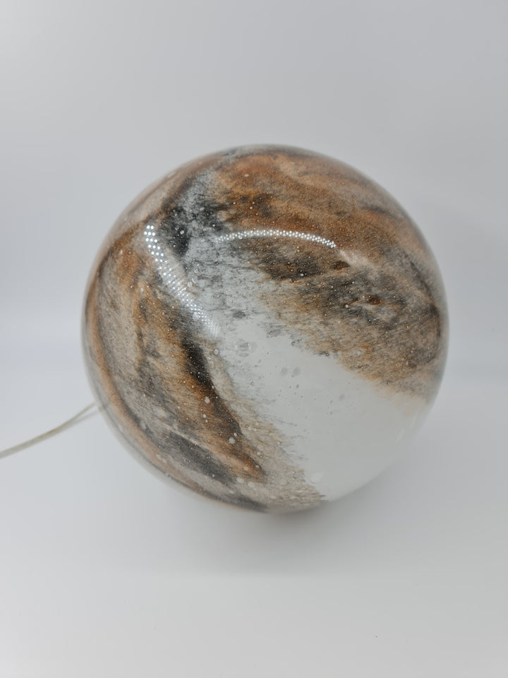 Albury Taupe Table Lamp – Marble Swirl Glass