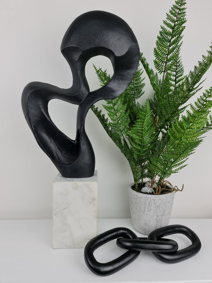 Black Chain Link Sculpture