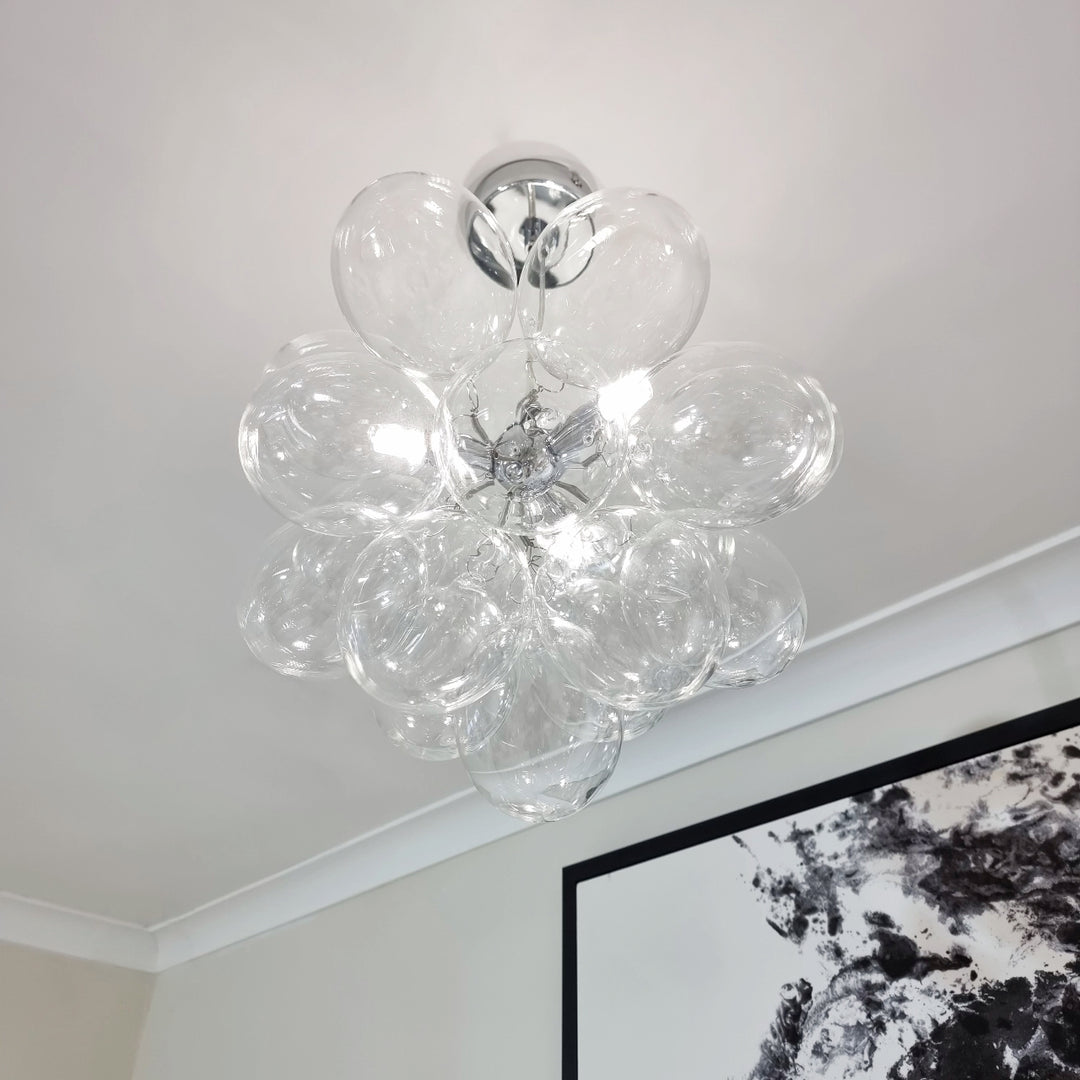 Loxton Clear Bubble Glass Pendant Light