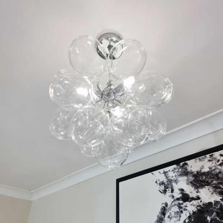 Loxton Clear Bubble Glass Pendant Light