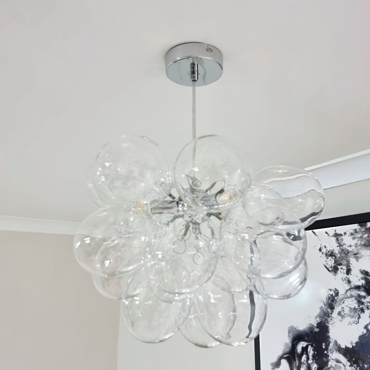 Loxton Clear Bubble Glass Pendant Light