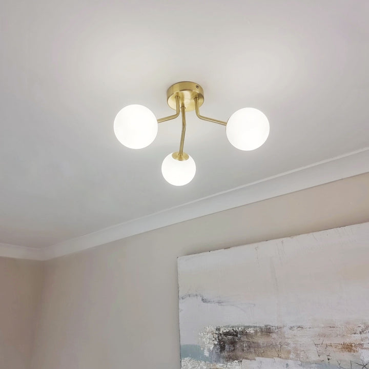 Melbourne 3 Light Semi Flush Gold - 3 OPTIONS