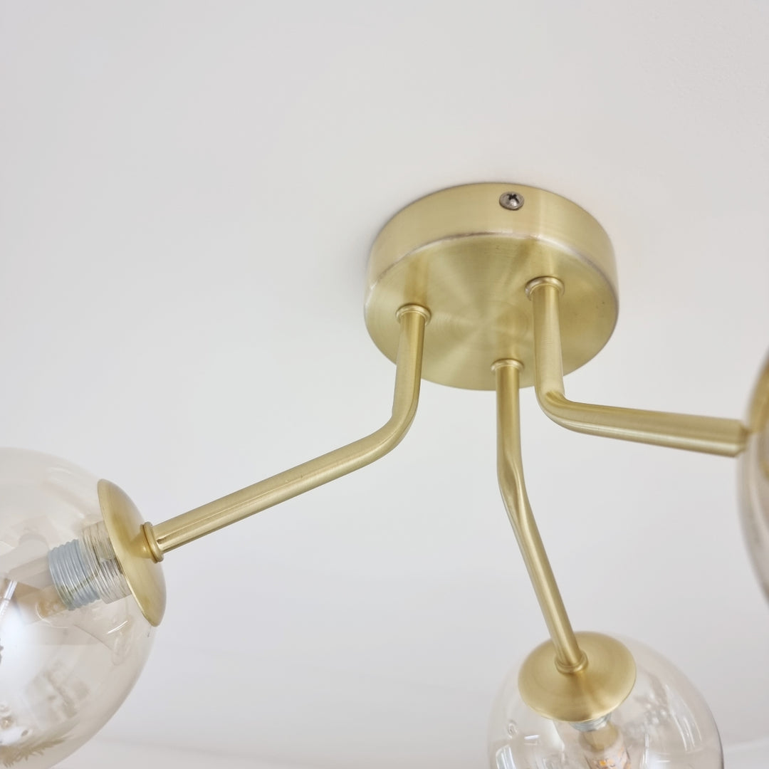 Melbourne 3 Light Semi Flush Gold - 3 OPTIONS
