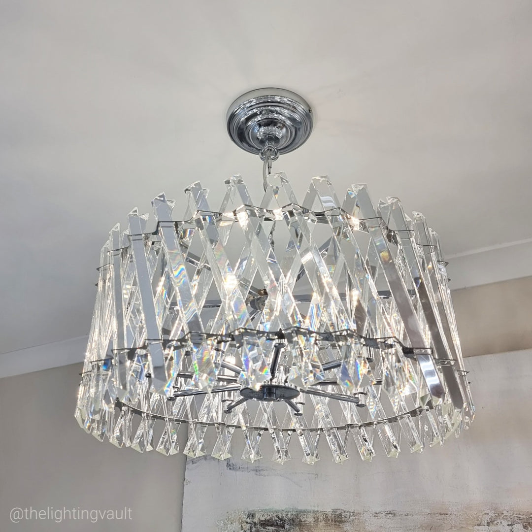 Devonport Large Chandelier  Light With Clear Crystal