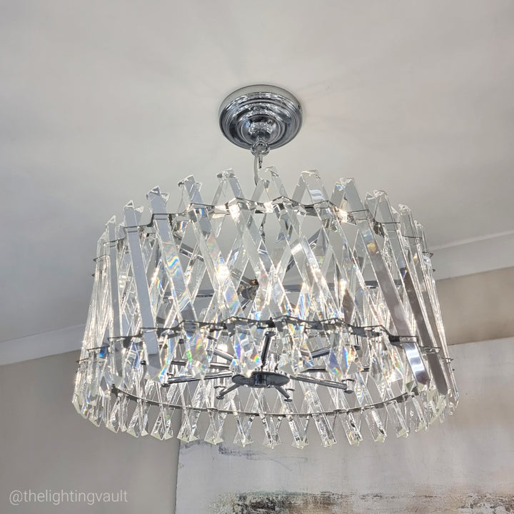 Devonport Large Chandelier  Light With Clear Crystal