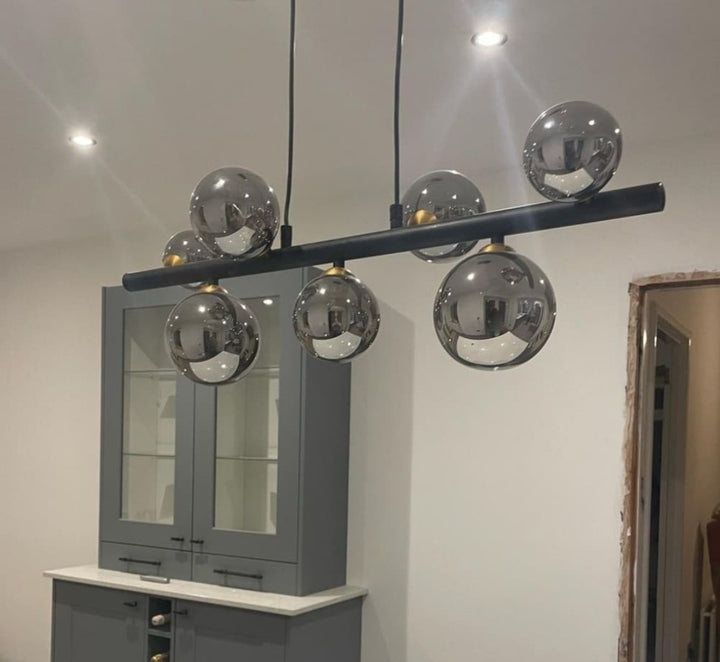 Marlow Smoked Glass 7 Light Pendant Bar