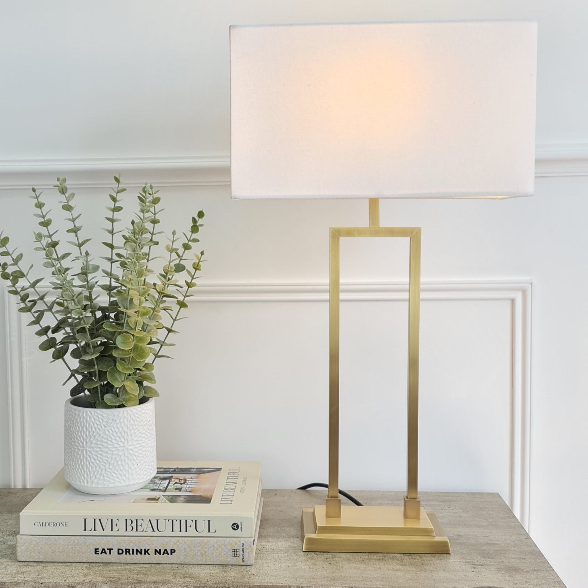 Gold modern offers lamp