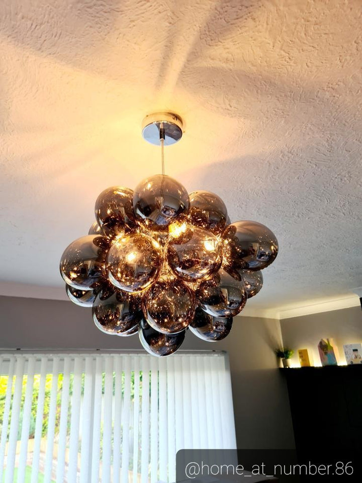 Loxton Large Smoked Bubble Pendant Light
