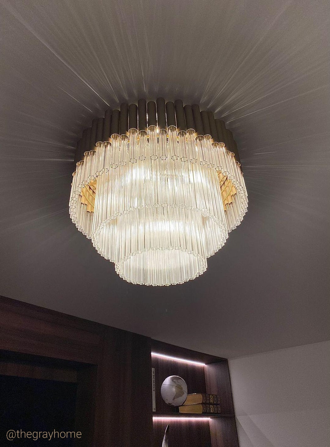 Murcia Large Flush Chandelier – Matt Gold