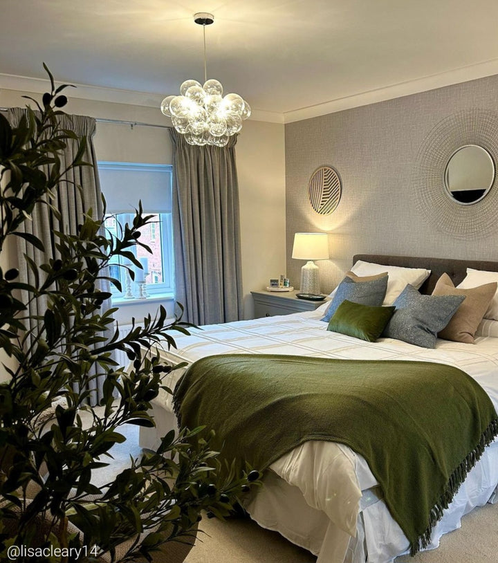 Loxton Clear Bubble Glass Pendant Light