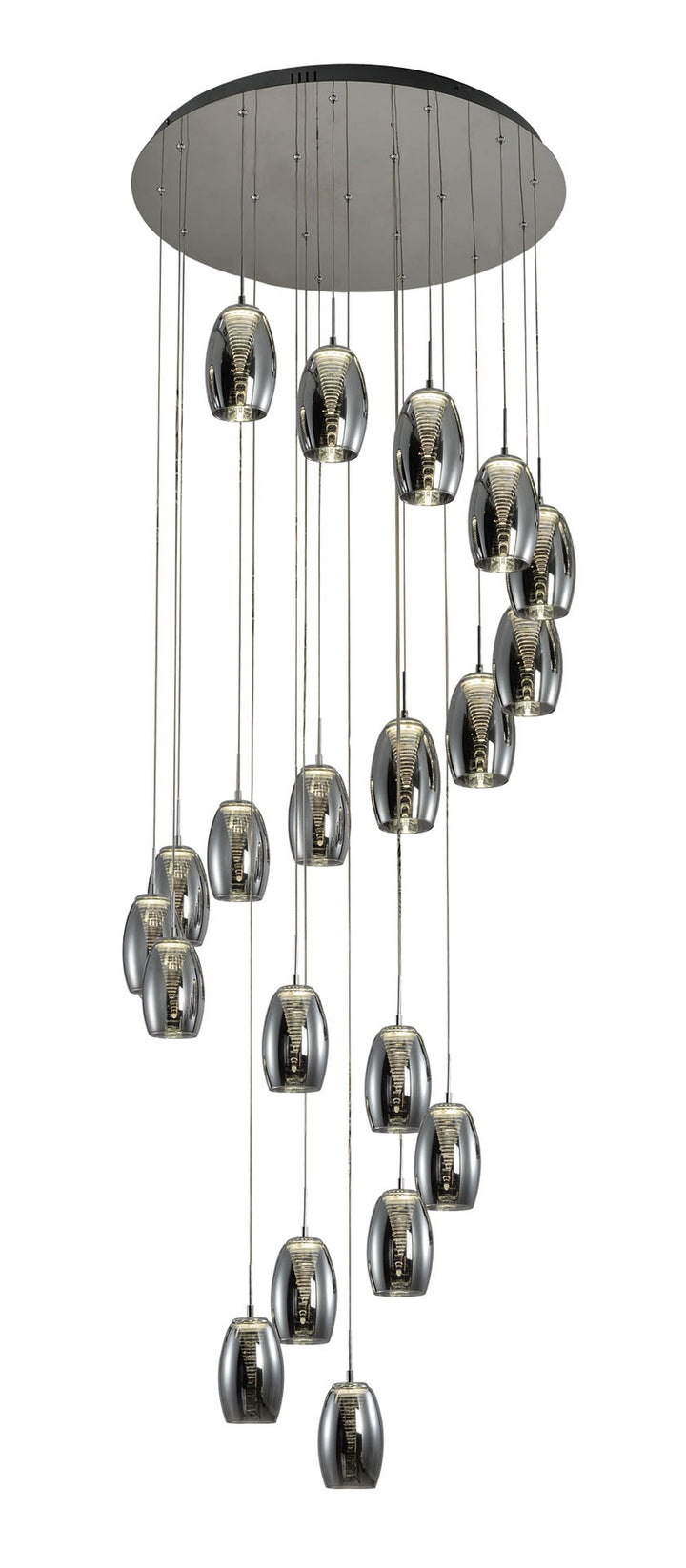 Adelaide 20-Light Spiral Stairwell Chandelier
