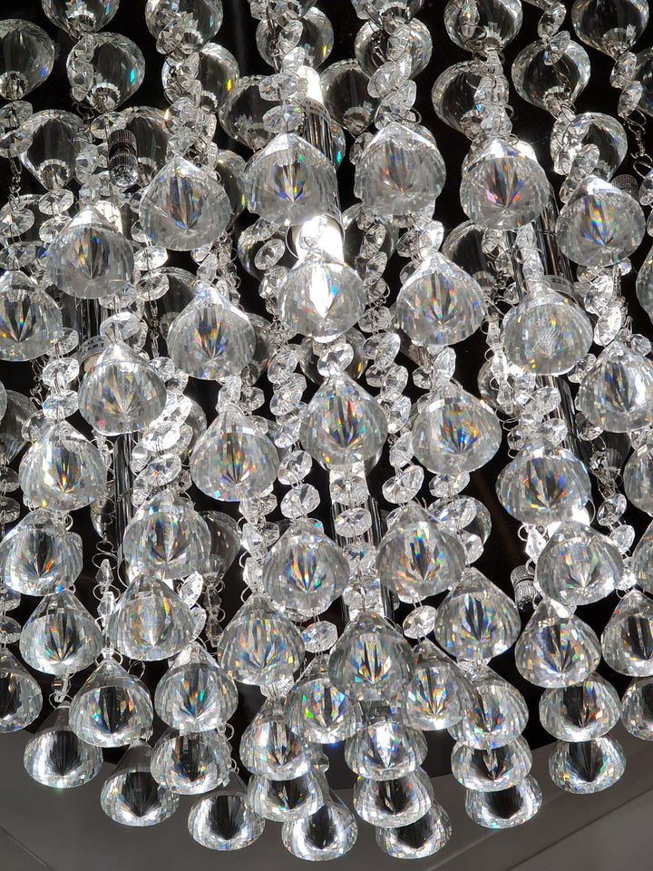 Crystal Flush - Nova Lighting Cairns Medium Flush Chrome
