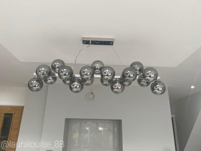 he Melbourne Collection gold and chrome pendant lighting with glass shades