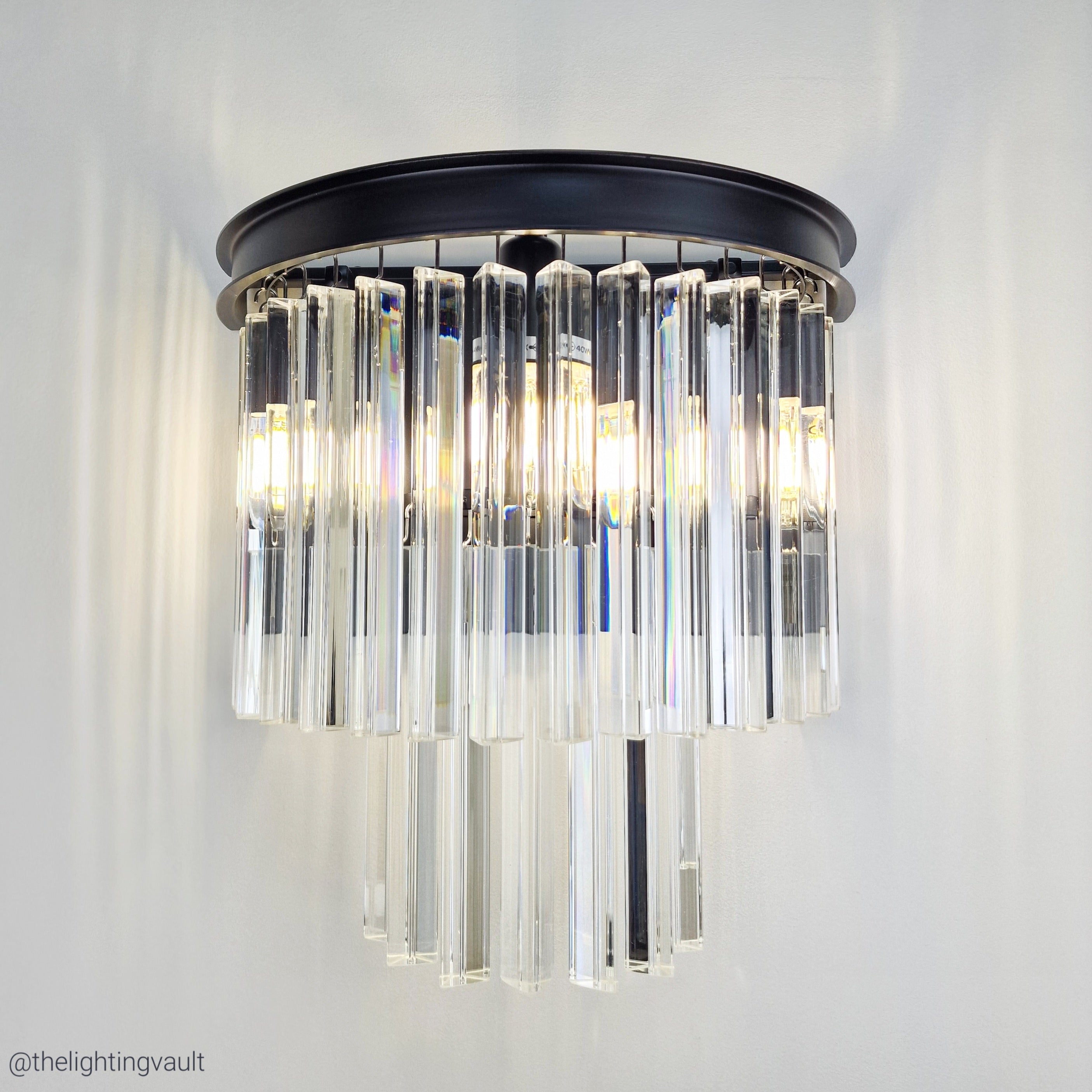 Black crystal on sale wall lights