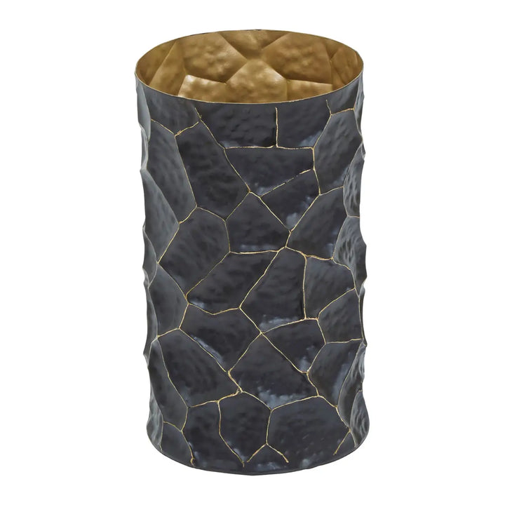 Black And Gold Metal Vase