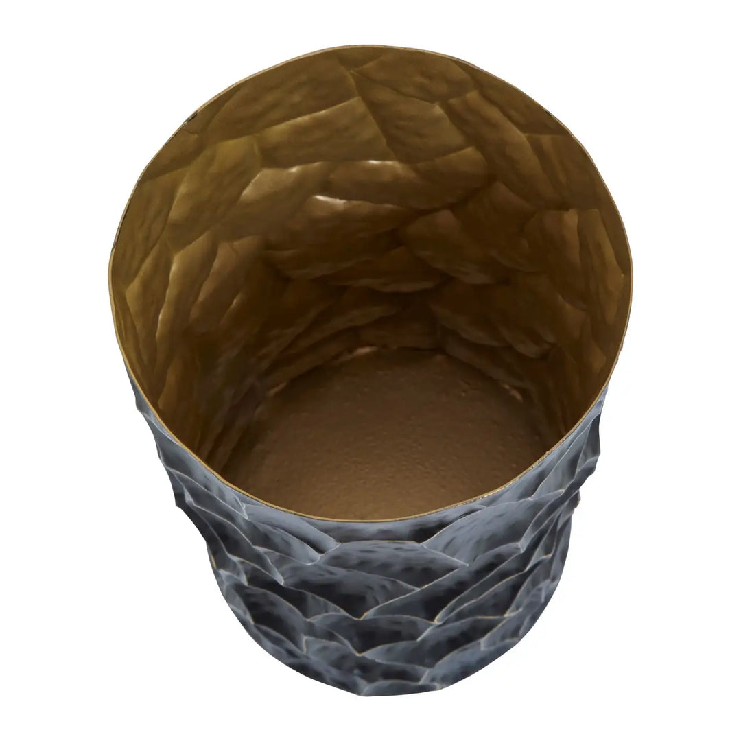 Black And Gold Metal Vase
