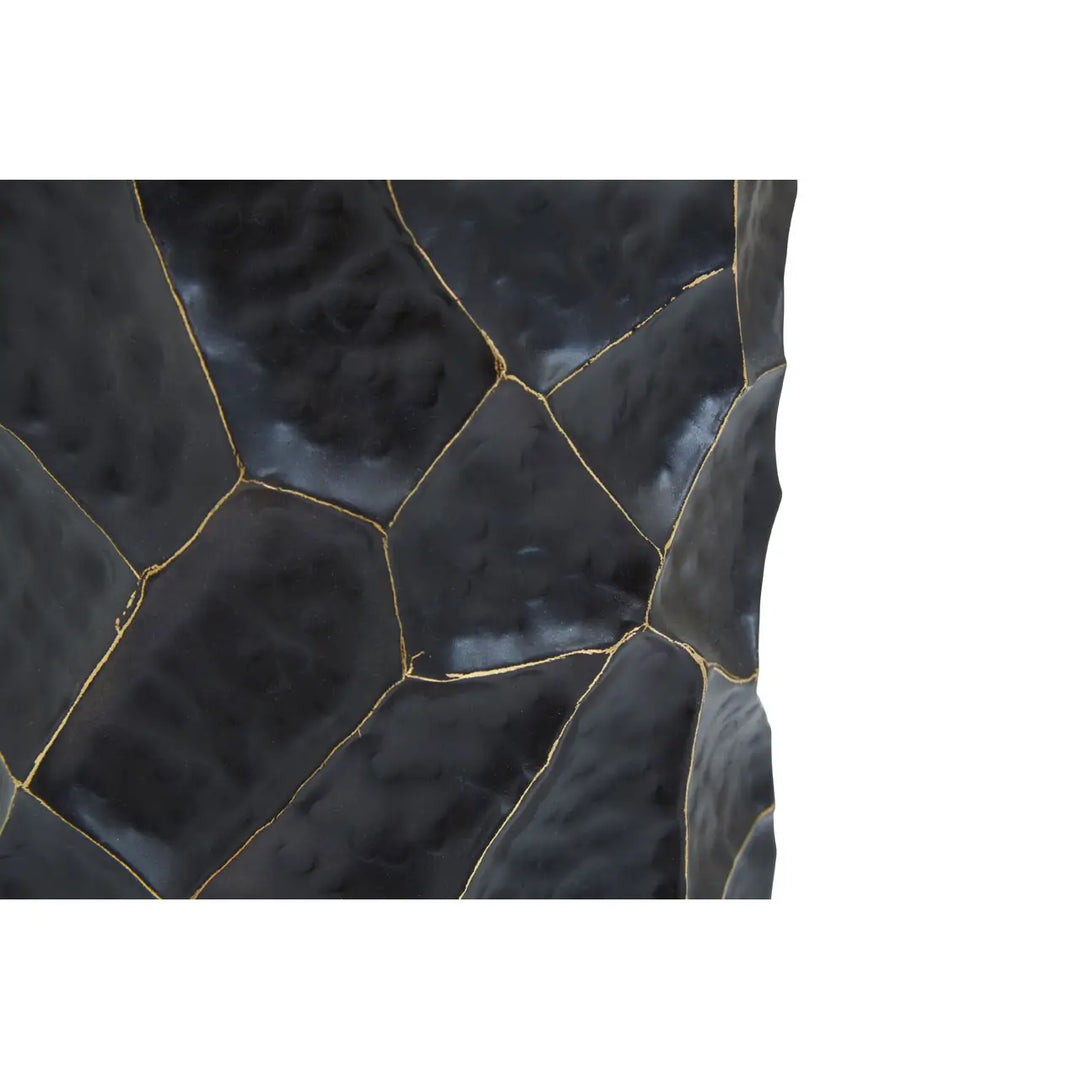 Black And Gold Metal Vase