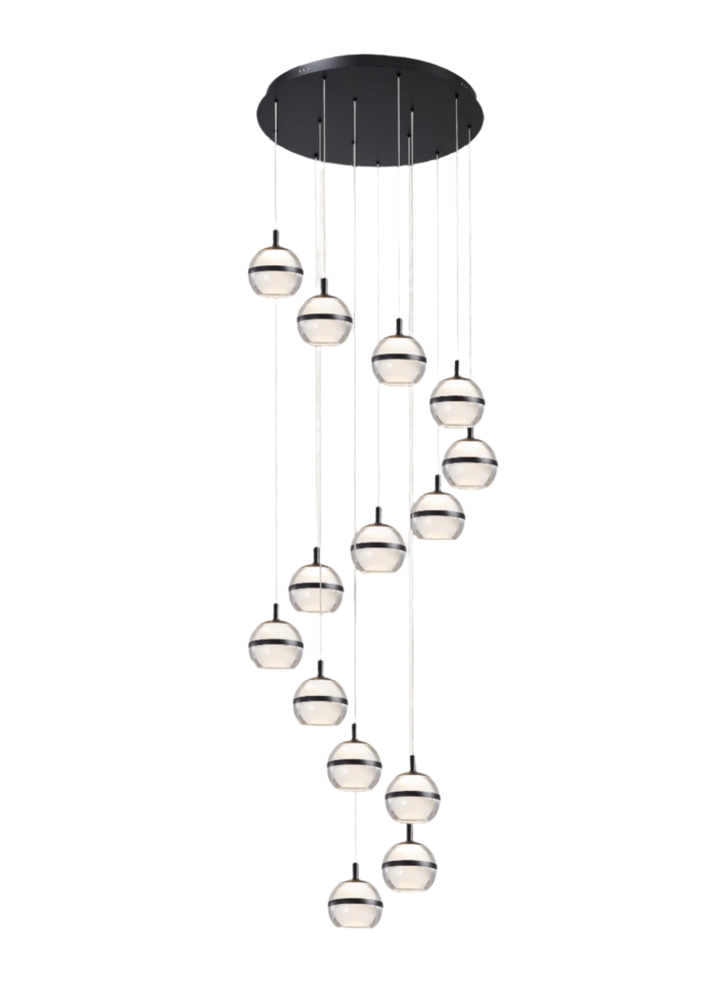 Forbes 14lt spiral staircase light black