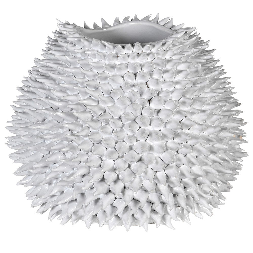 White Urchin Vase