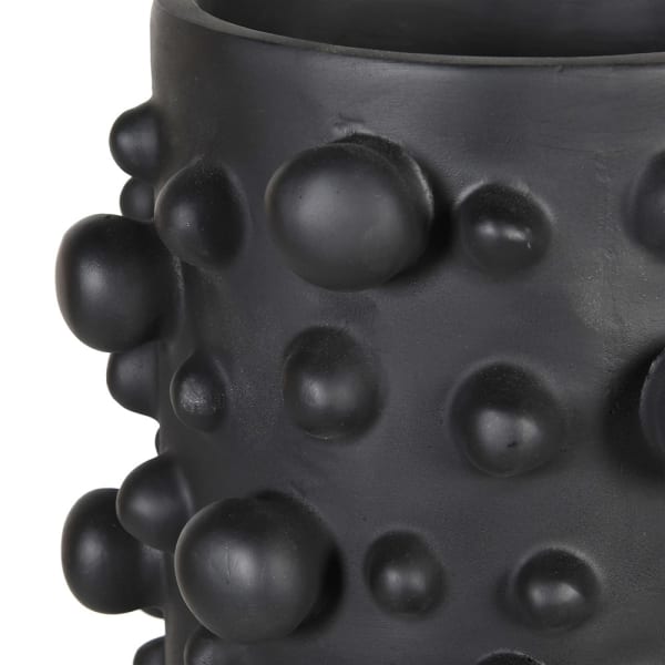 Tall Contemporary Black Bobble Vase