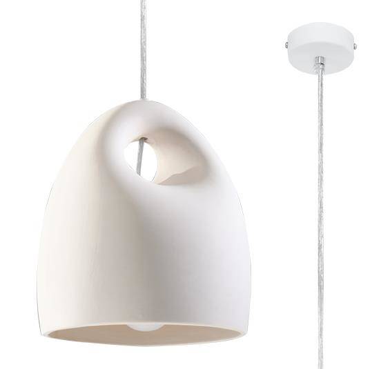 Chambly White Ceramic Pendant