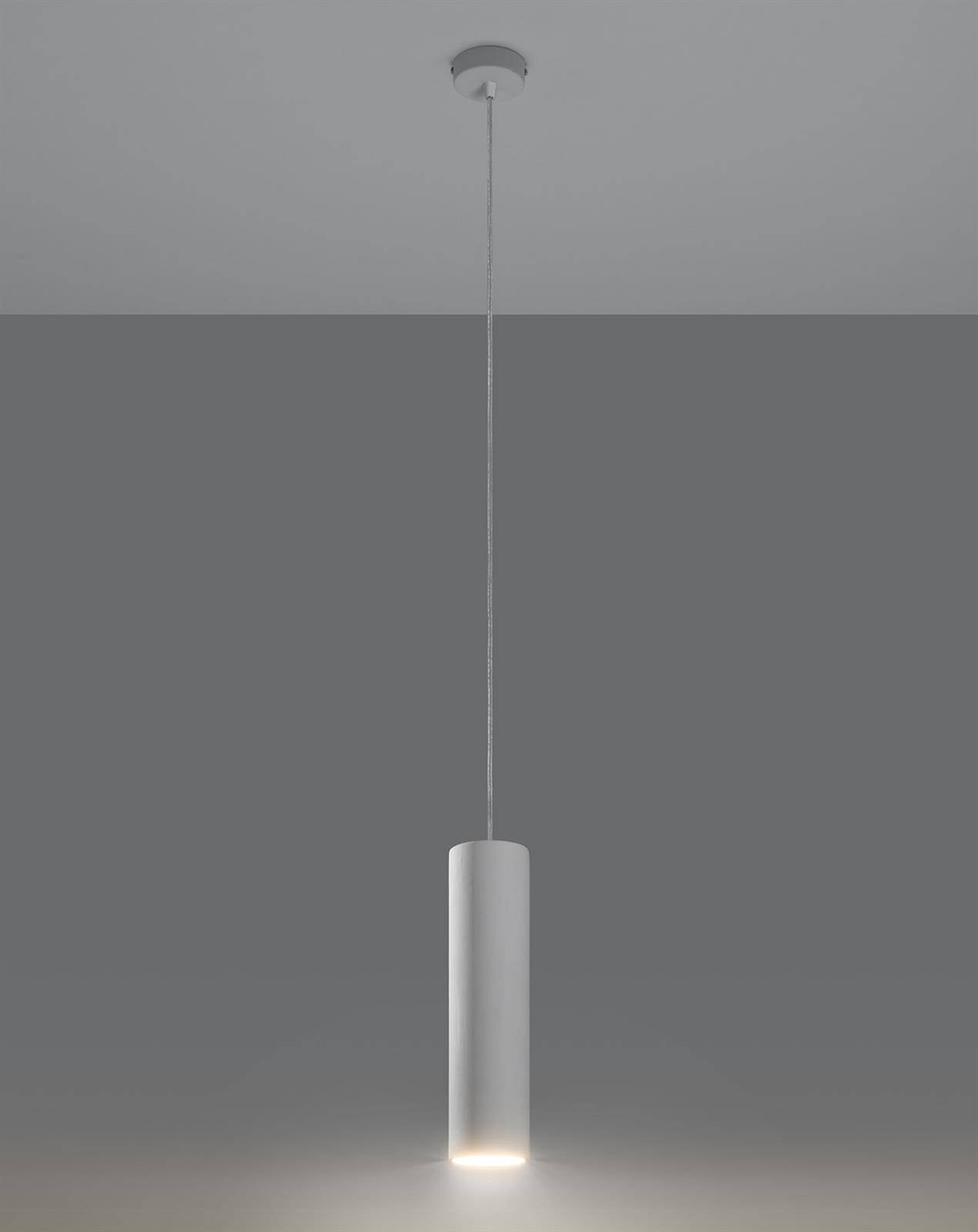 White Ceramic Tube Pendant