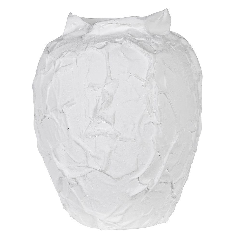 Adella Textured White Vase