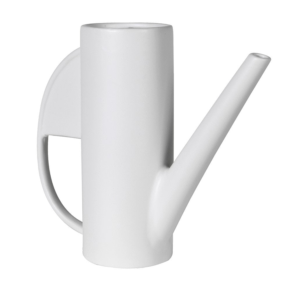 Contemporary White Watering Can Vase