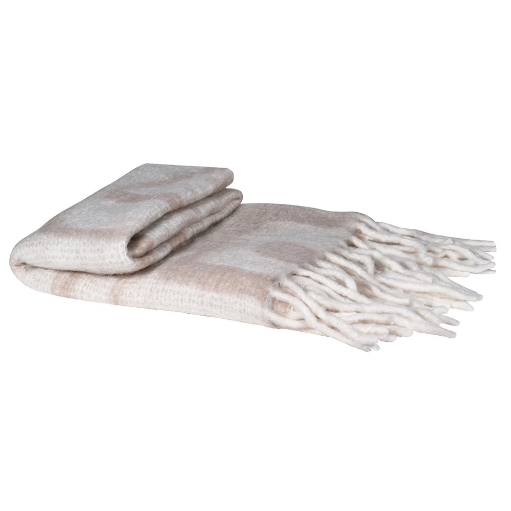 Beige Abstract Throw