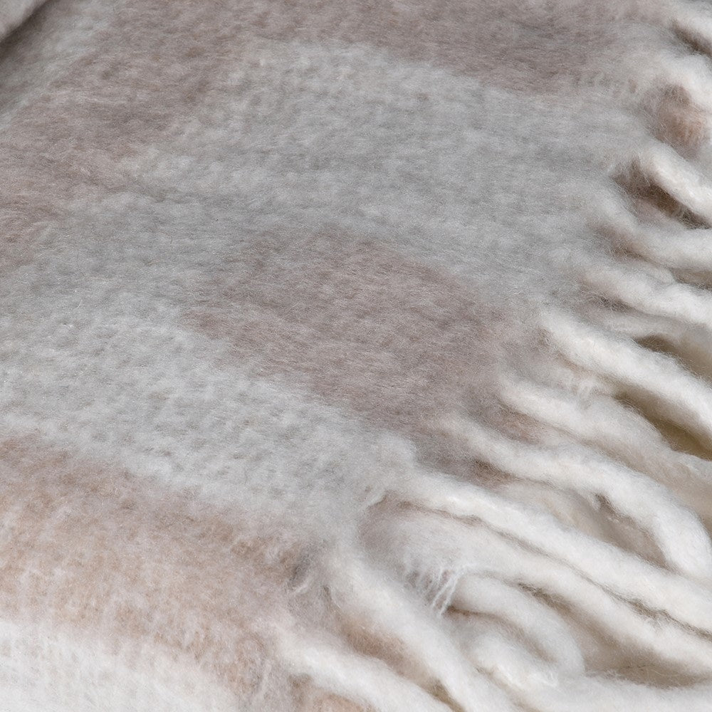 Beige Abstract Throw