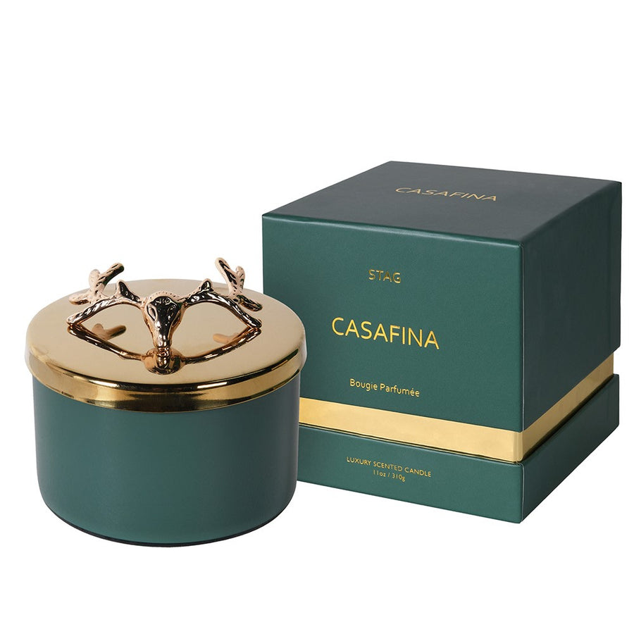 Casafina Stag Luxury Green Multi Wick Pine Scented Candle