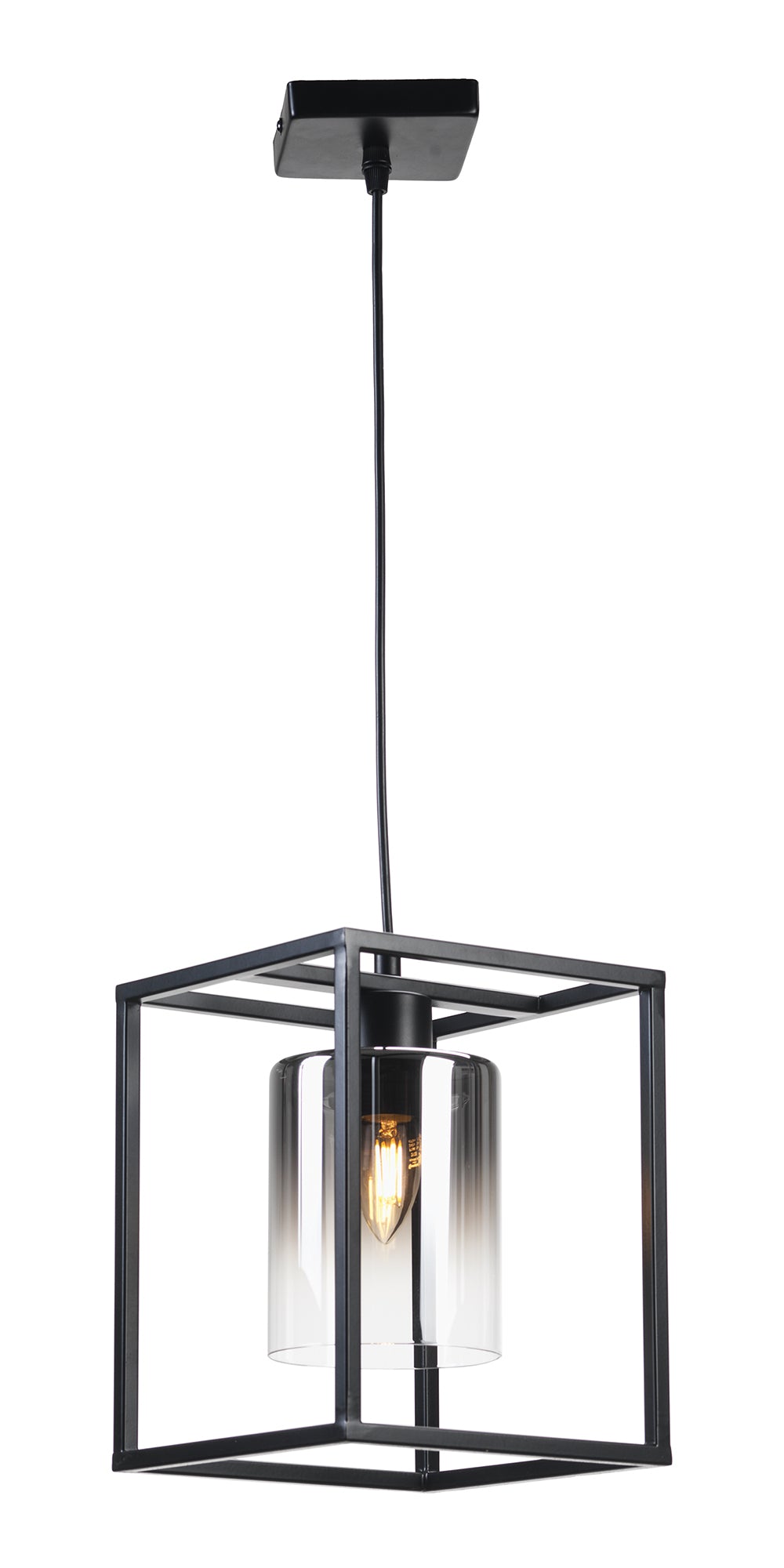 Matt Black Finish Modern Kitchen Island Single Pendant Light