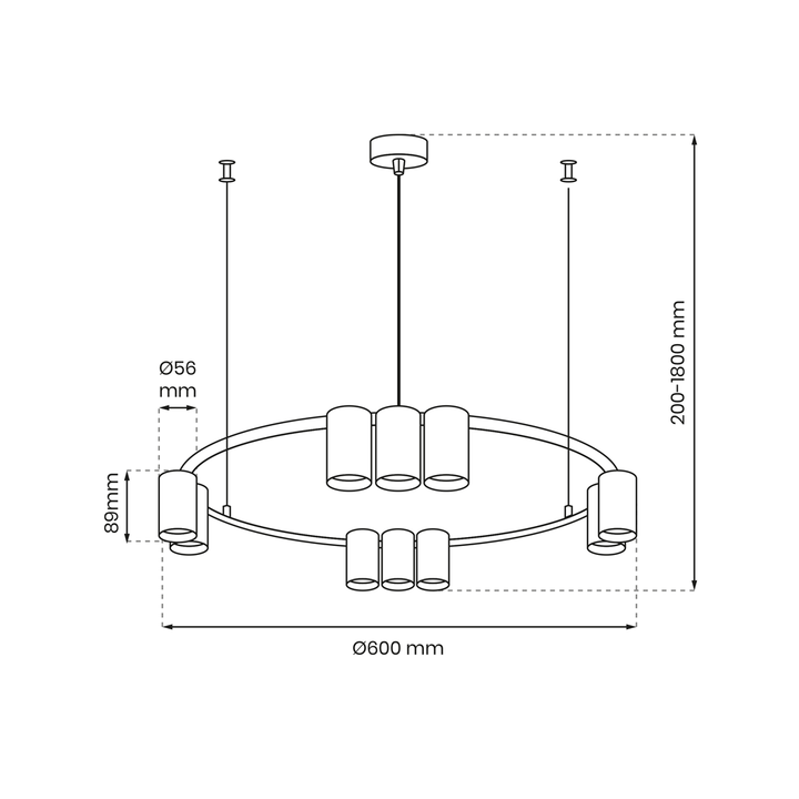 Europa Lighting Geneva Small Round Pendant - 3 COLOURS