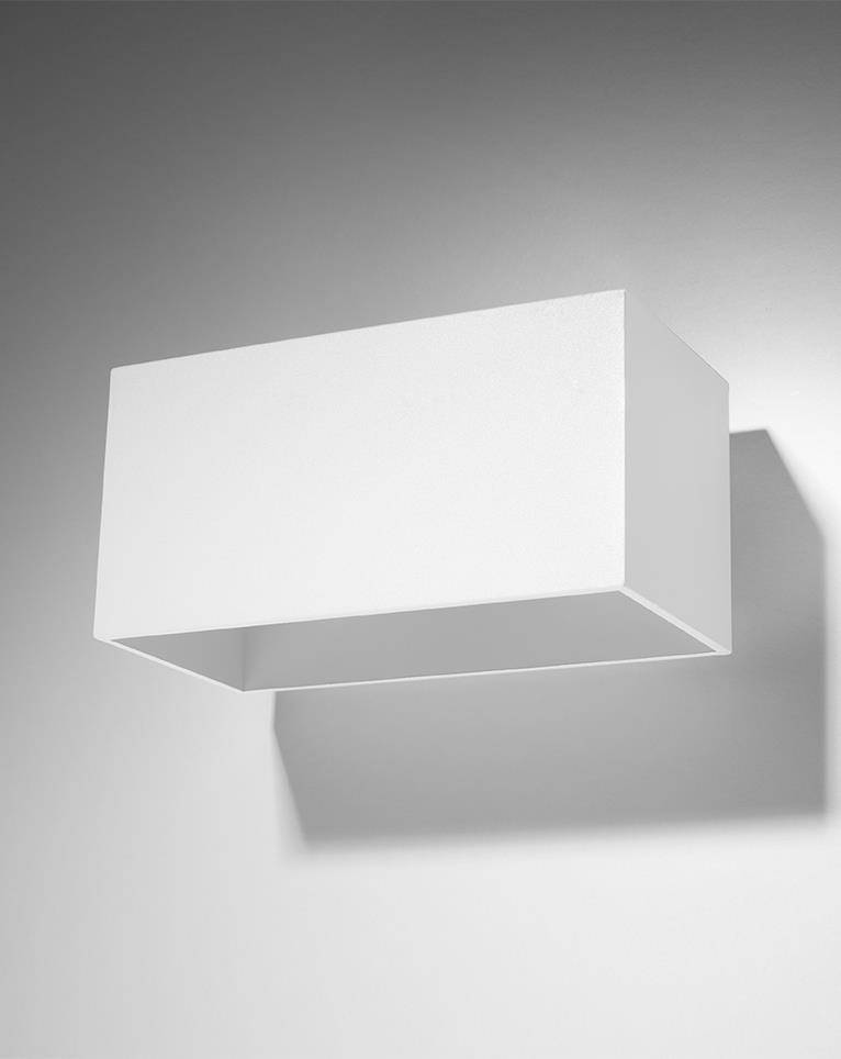 Modern Rectangular Up And Down Indoor Wall Light In Black Or White ...
