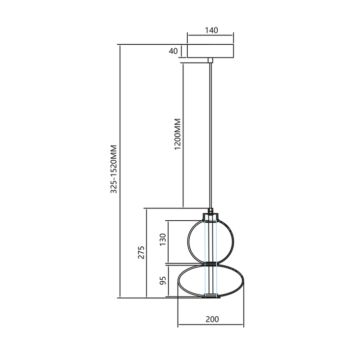 Europa Lighting Barcelona Small Pendant - 2 COLOURS