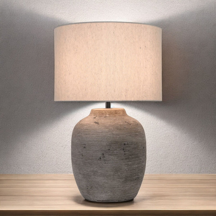 Remy Grey Stone Table Lamp