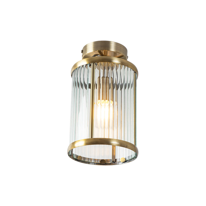 Carlton Ribbed Glass Semi Flush - 2 COLOURS