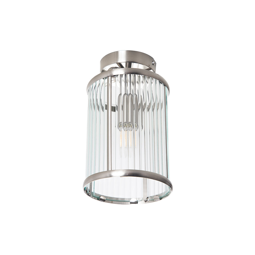 Carlton Ribbed Glass Semi Flush - 2 COLOURS