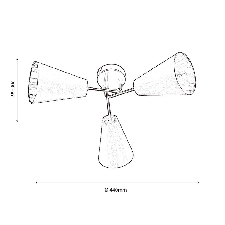 Preston 3lt Semi Flush