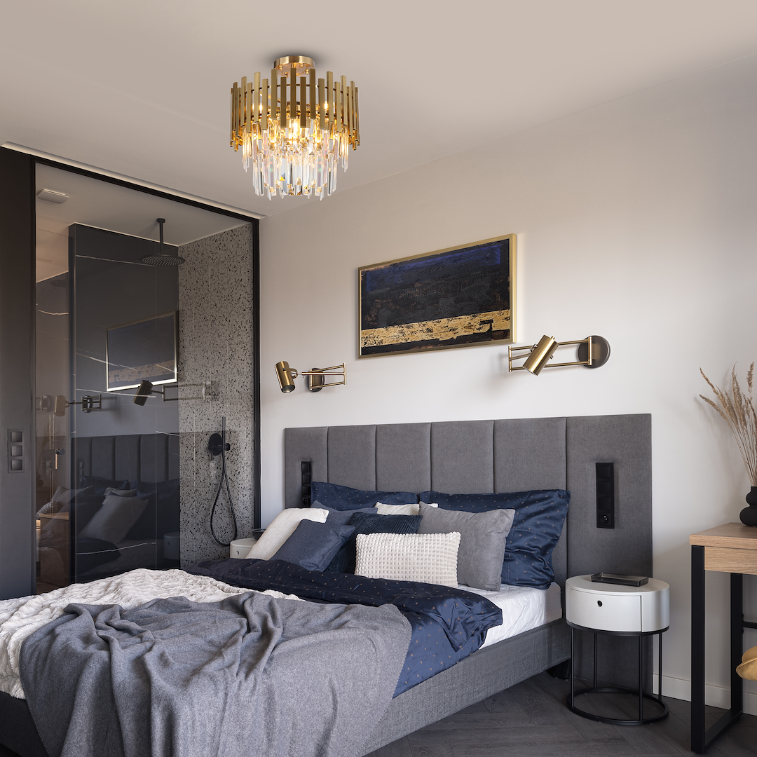 Turin Semi-Flush Gold