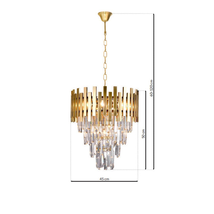 Turin Large Chandelier Gold