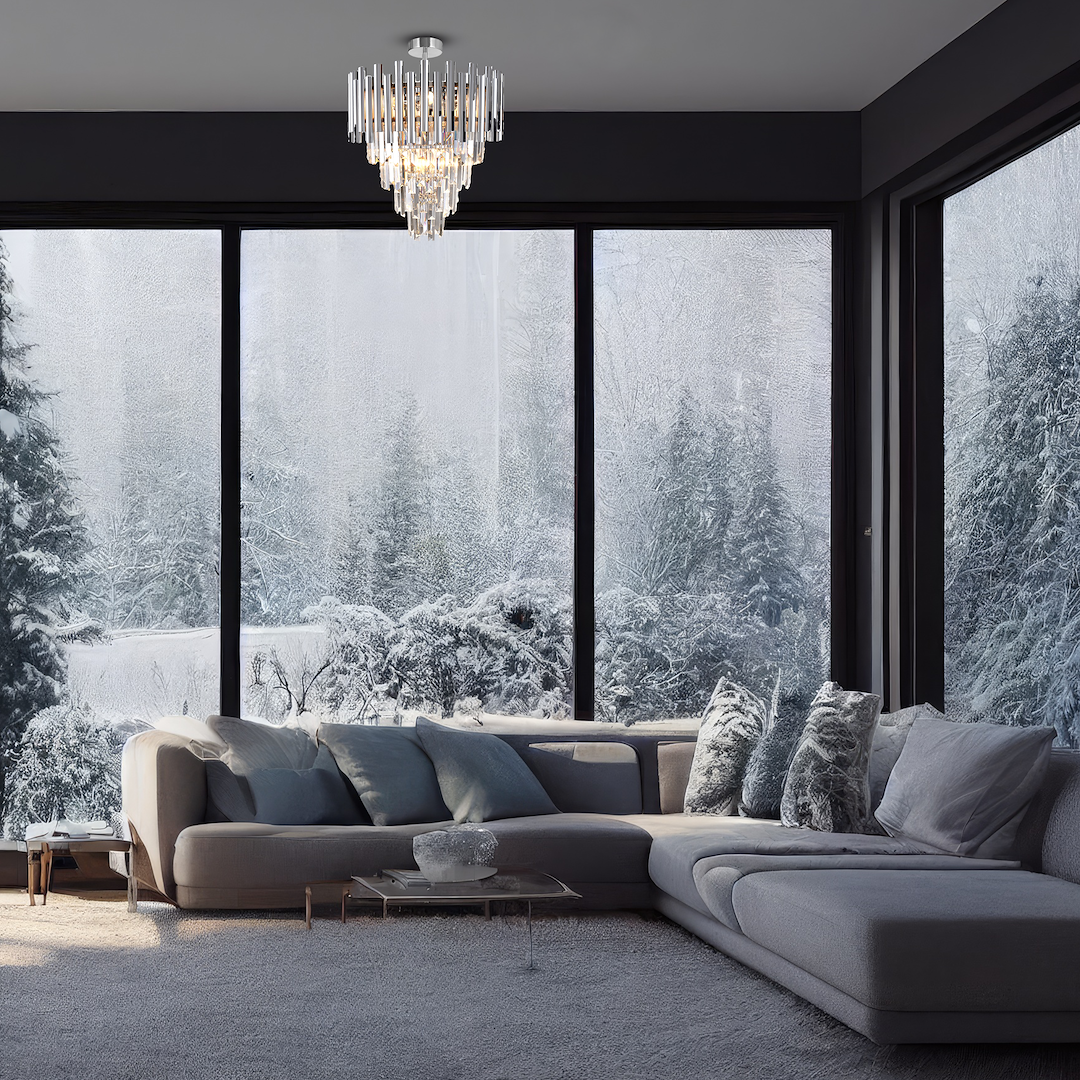 Verona Semi-Flush Silver